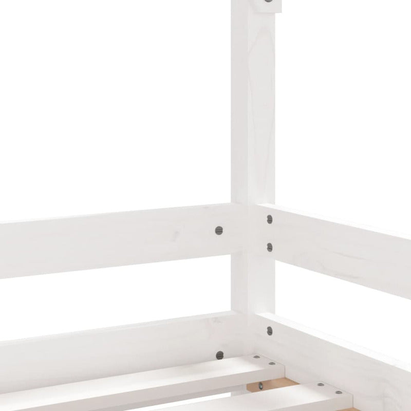 Vidaxl Estructura De Cama Para Niños Madera De Pino Blanco 80x160 Cm_5