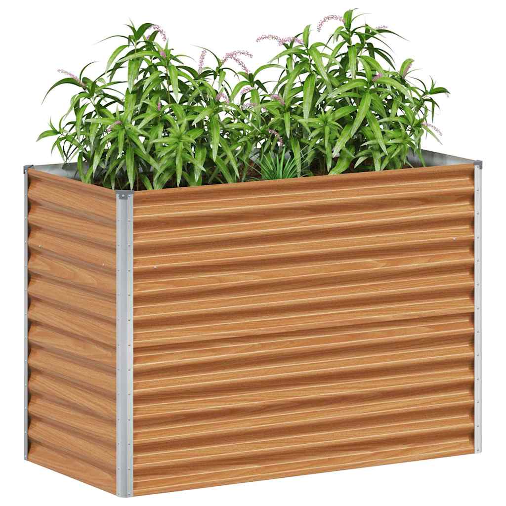 Arriate Elevado Marrón Claro 98 X 50 X 68 Cm Acero Galvanizado_2
