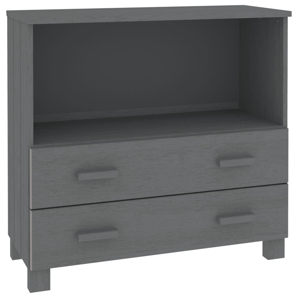Aparador Hamar Madera Maciza Pino Gris Oscuro 85x35x80 Cm / Vetonek_3