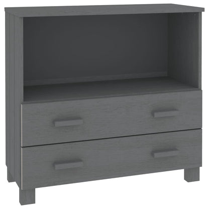 Aparador Hamar Madera Maciza Pino Gris Oscuro 85x35x80 Cm / Vetonek_3