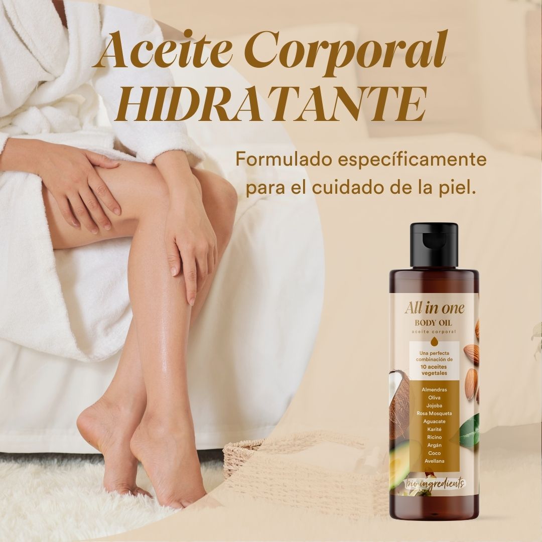 QKnatur - Aceite Corporal All In One - 200ml - Mejora La Apariencia De Cicatrices | Prevención De Manchas Y Estrías_1
