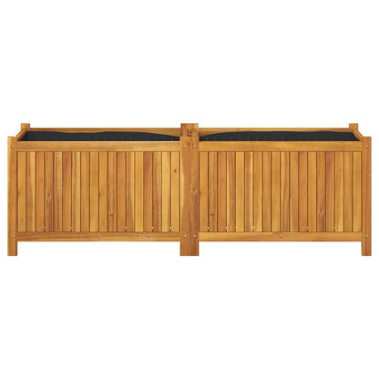Jardinera Con Forro Madera Maciza De Acacia 153x38,5x50 Cm_3