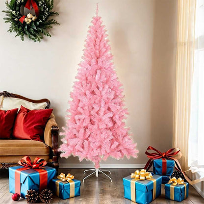 Vidaxl Árbol De Navidad Artificial Con Soporte Pvc Rosa 180 Cm_1