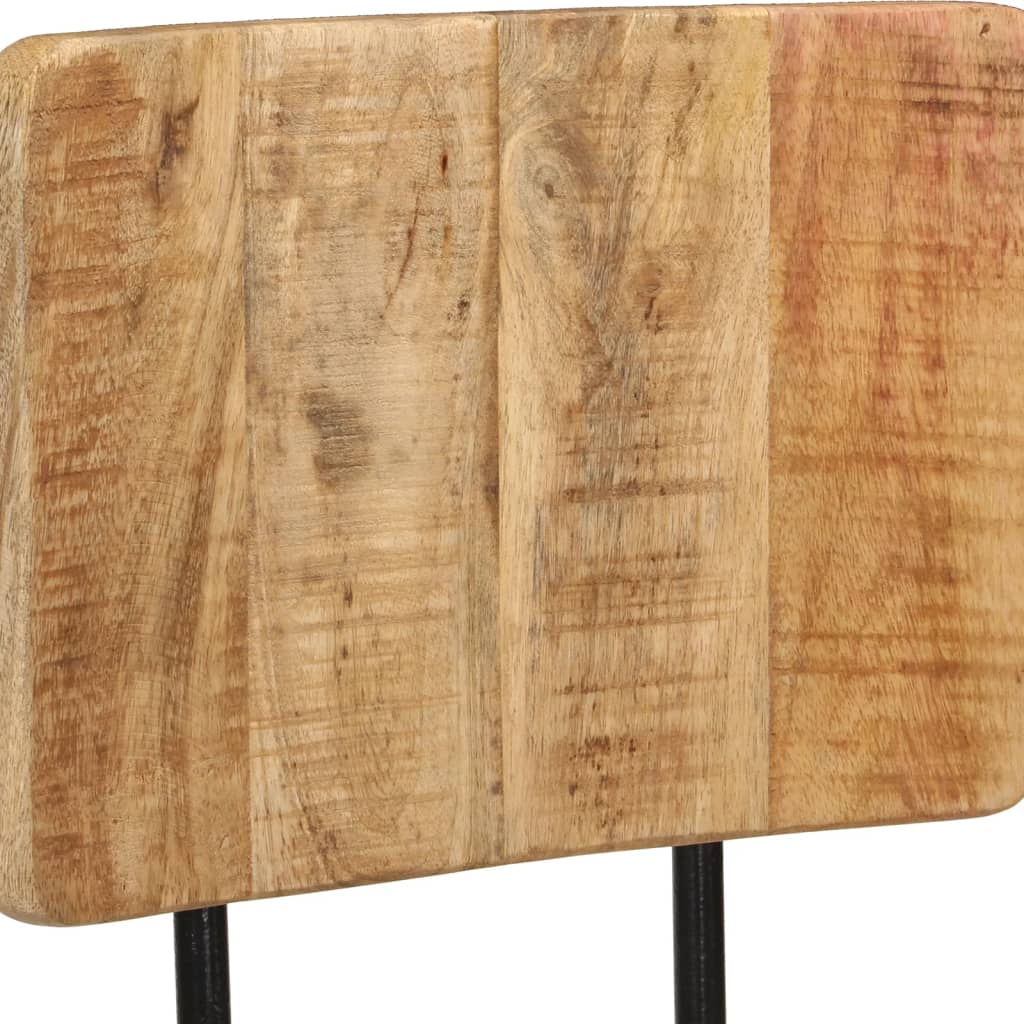 Taburetes De Cocina 2 Unidades Madera Maciza De Mango_4