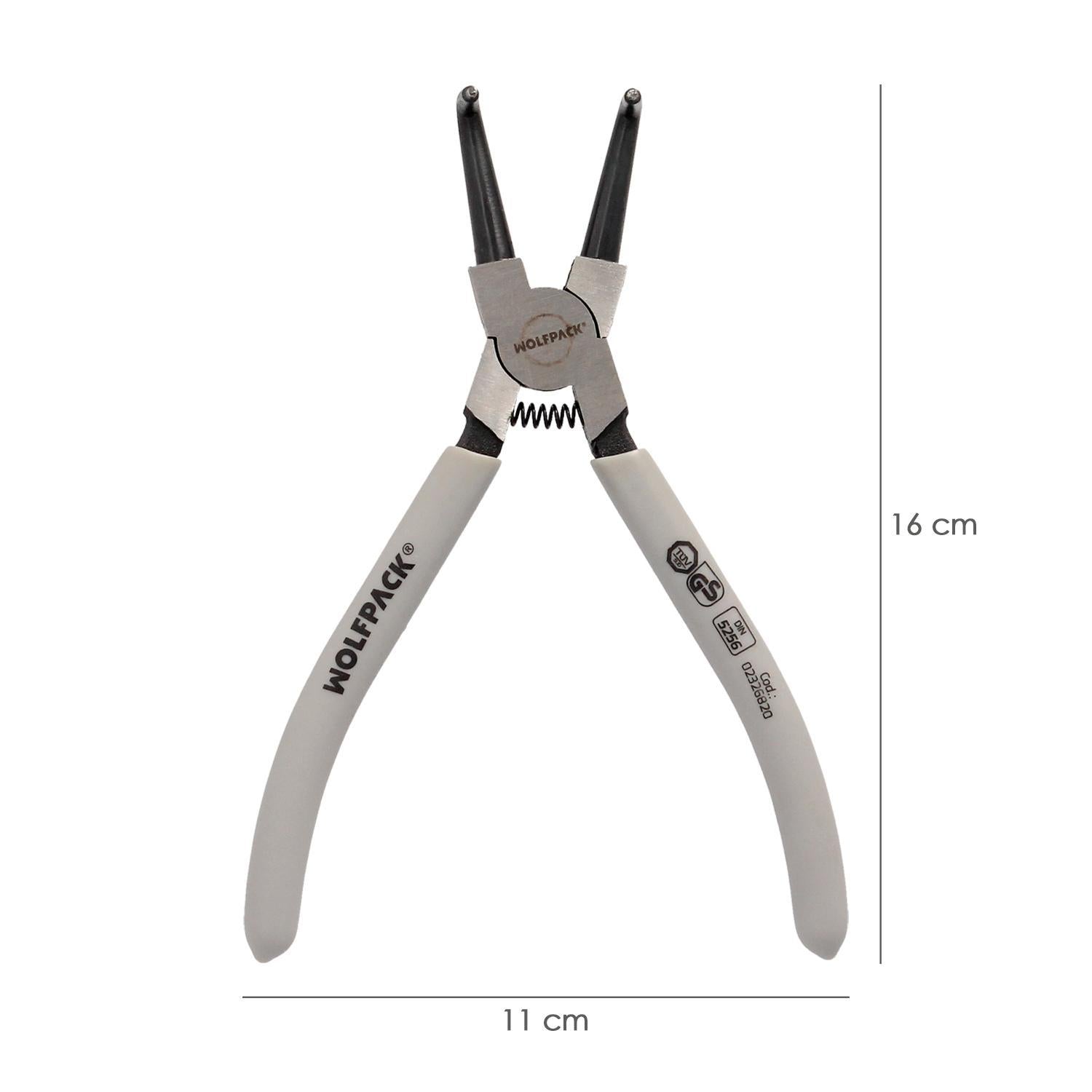 Alicates Arandelas Interiores Curvo 175 Mm. Acero Din 5256. Anillos De Presion, Anillos De Retención, Arandelas Circlips