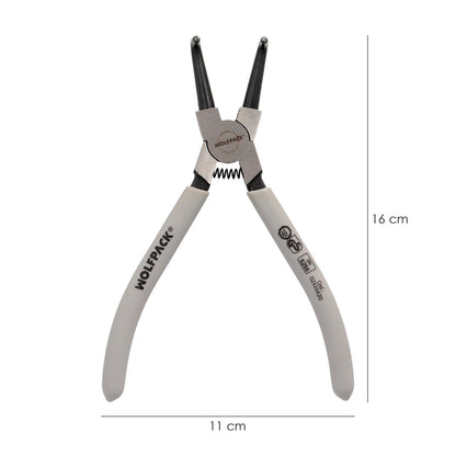 Alicates Arandelas Interiores Curvo 175 Mm. Acero Din 5256. Anillos De Presion, Anillos De Retención, Arandelas Circlips