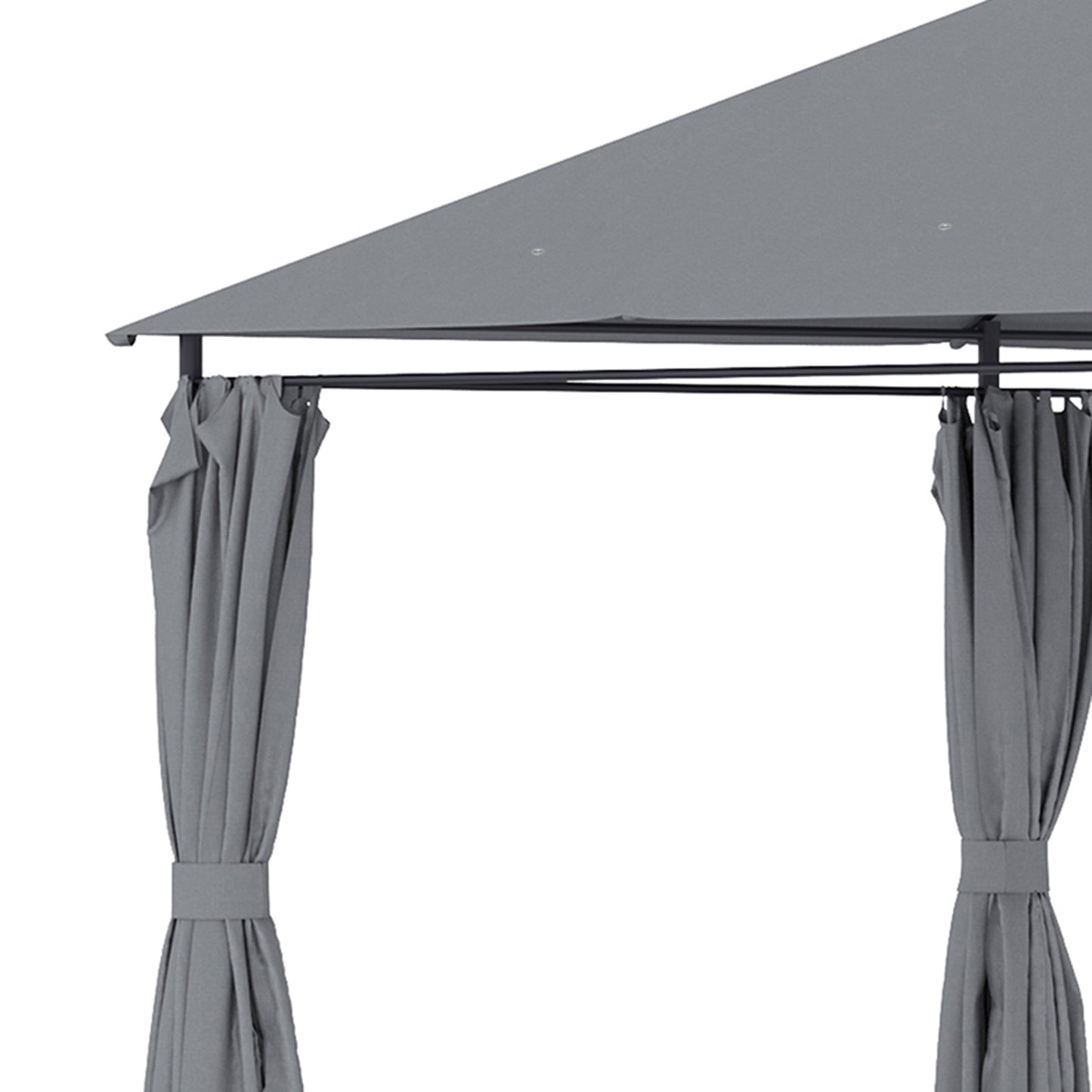 Outsunny Cenador De Jardín 4x3 M Con 6 Paredes Laterales Para Fiestas Gris_3