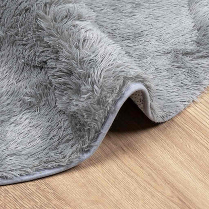 Vidaxl Alfombra De Pelo Largo Navarra Gris Claro 120x120 Cm Poliéster_4
