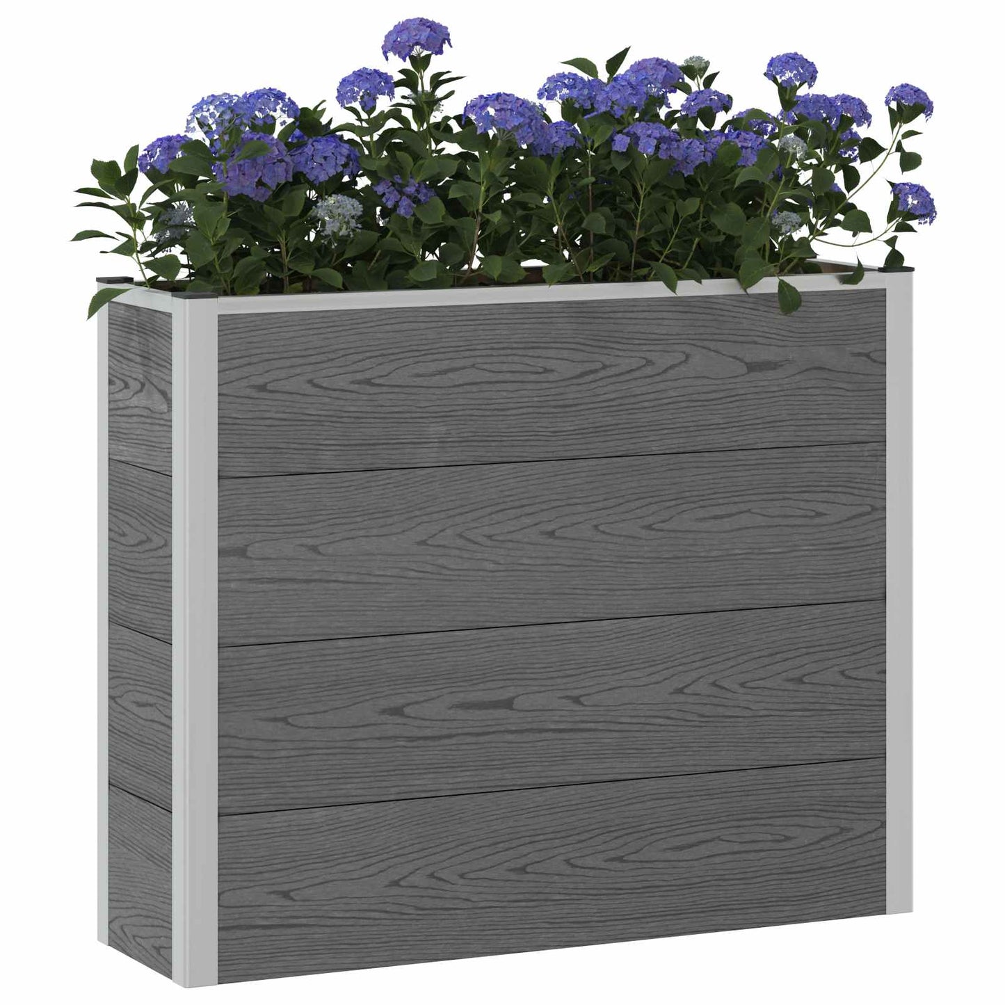 Arriate Elevado Gris 100 X 30 X 82 Cm Wpc Y Aluminio_2