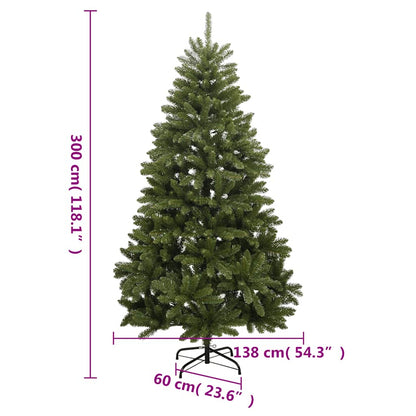 Vidaxl Árbol De Navidad Artificial Con Bisagras 300 Led Y Bolas 300 Cm_2