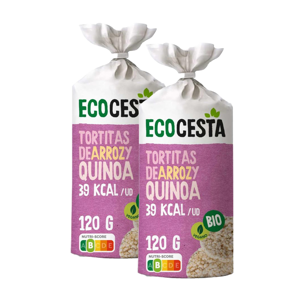 Pack 2x Tortitas de Arroz y Quinoa Bio Ecocesta 120 g