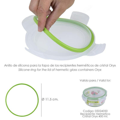 Anillo Silicona Para Recipiente Hermetico Cristal Redondo  400 Ml.