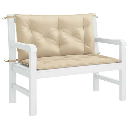 Vidaxl Cojín De Banco De Jardín Tela Oxford Beige 100x(50+50)x7 Cm_3
