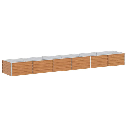 Arriate Elevado Marrón Claro 480 X 80 X 45 Cm Acero Galvanizado_0