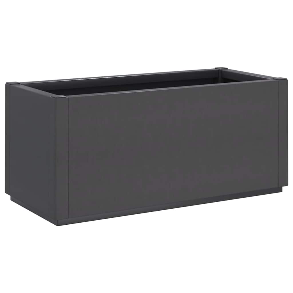 Caja De Flores De Jardín Gris Oscuro_0