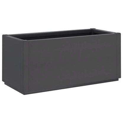 Caja De Flores De Jardín Gris Oscuro_0