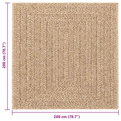 Vidaxl Alfombra Zizur Aspecto Yute Interior/exterior Beige 240x240 Cm_2