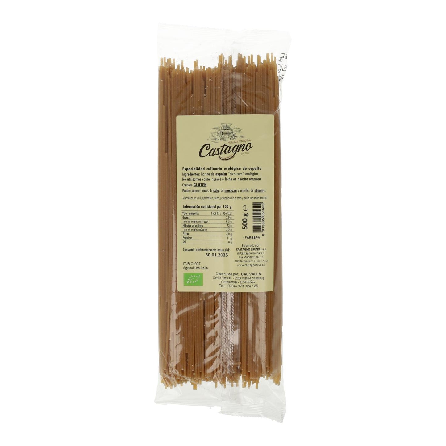 Esparguete de Espelta DICOCCUM ECO Castagno 500 g
