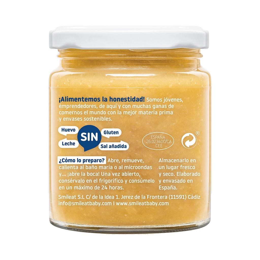 Embalagem de 12 frascos de legumes biológicos com bacalhau, 230g