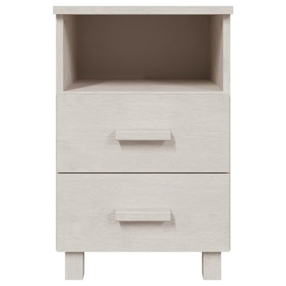 Mesita De Noche Hamar Madera Maciza De Pino Blanca 40x35x62 Cm_1