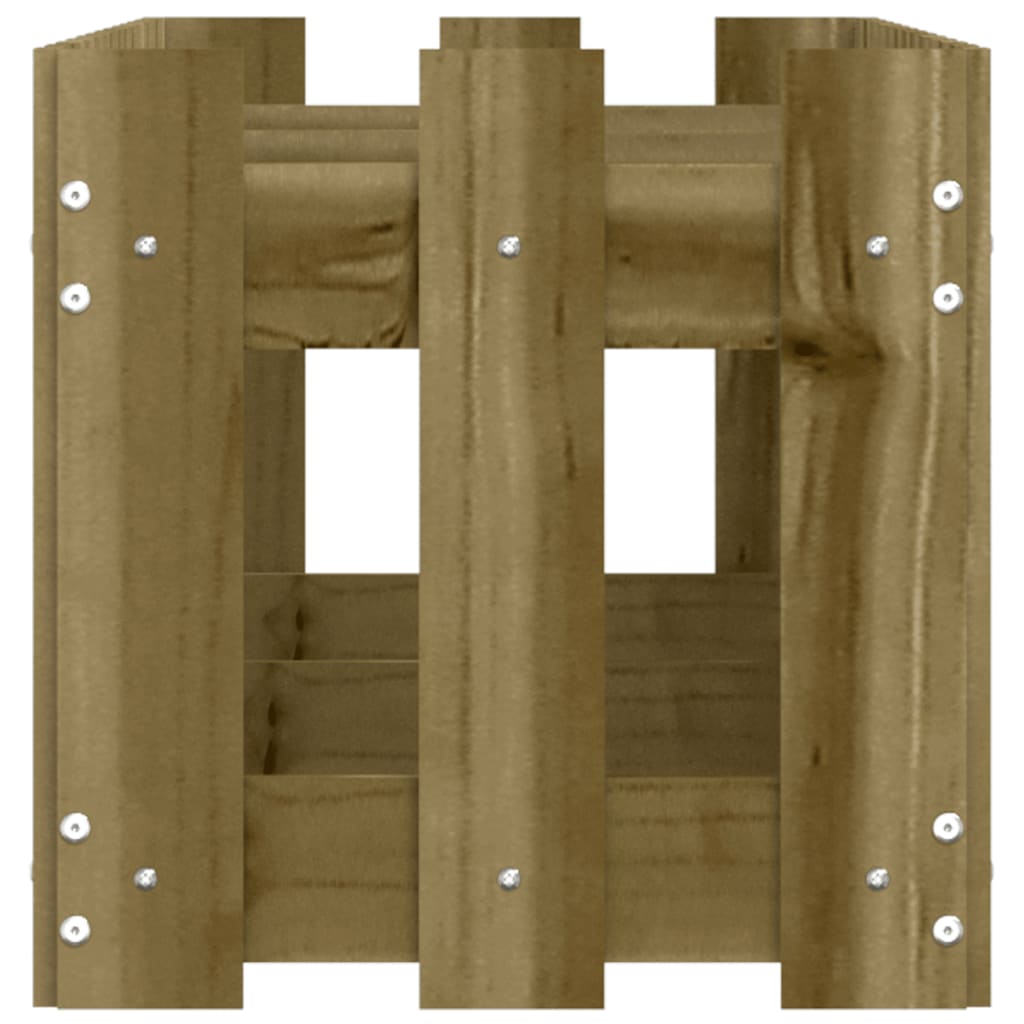 Arriate Elevado Jardín Valla Madera Impregnada Pino 150x30x30cm_5