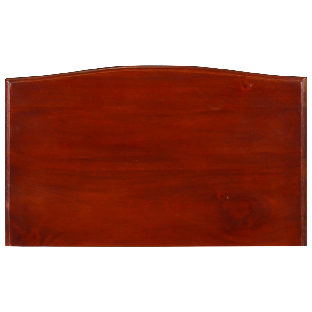 Mesa Consola Clásica De Madera Maciza Caoba Marrón 50x30x75 Cm_3