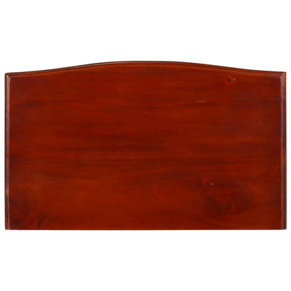 Mesa Consola Clásica De Madera Maciza Caoba Marrón 50x30x75 Cm_3