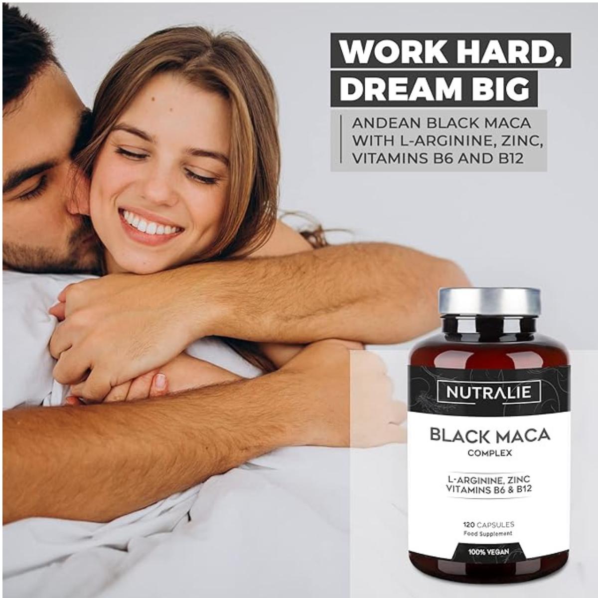 Nutralie Complexo de Maca Preta Andina + Vitaminas B6 + B12, 120 Cápsulas