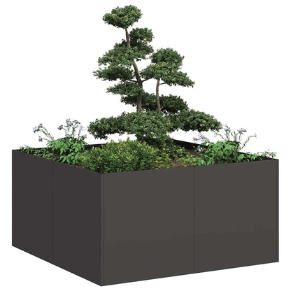 Jardinera De Acero Laminado En Frío Negro 80x80x40 Cm_1