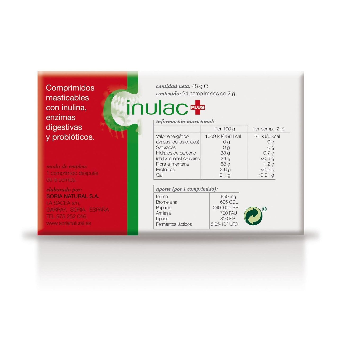Inulac Plus Soria Natural, 24 comprimidos