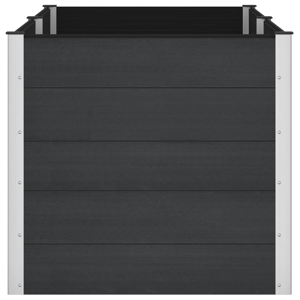 Arriate Elevado Negro 200 X 100 X 91 Cm Wpc Y Aluminio_3