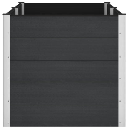 Arriate Elevado Negro 200 X 100 X 91 Cm Wpc Y Aluminio_3