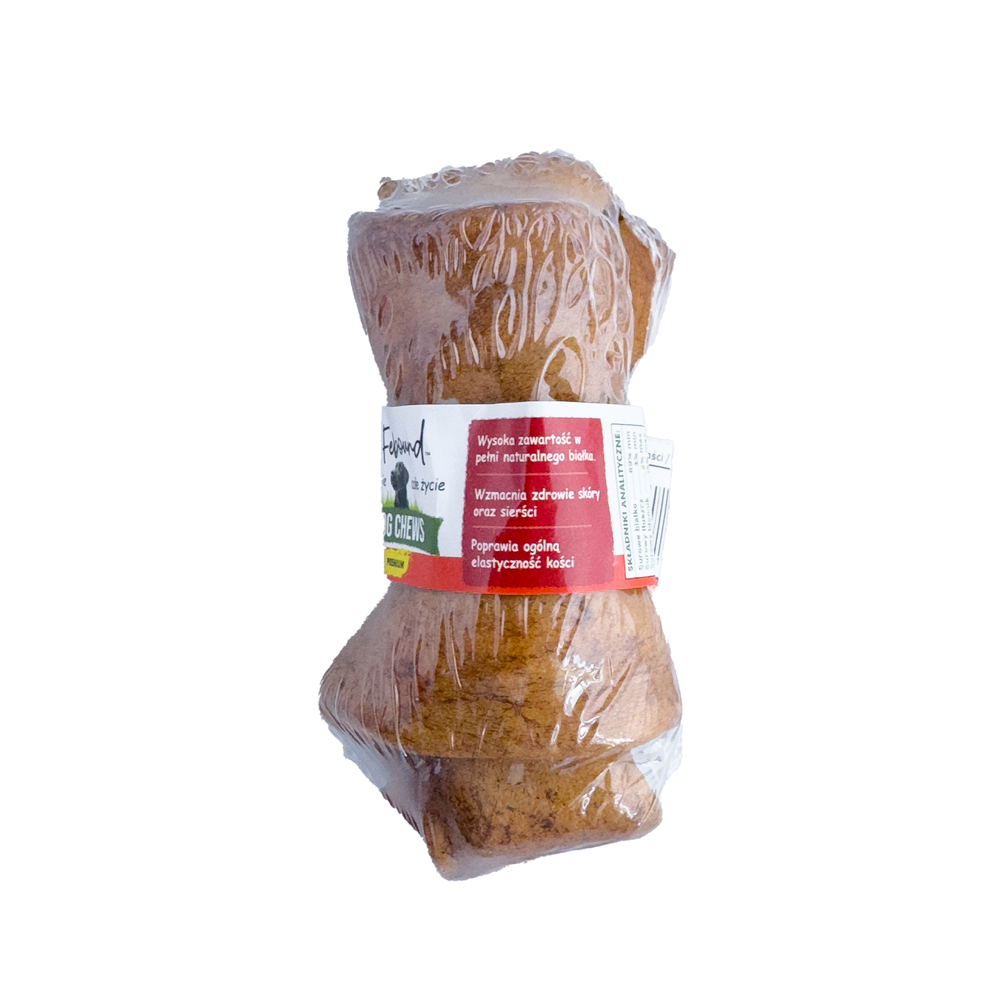 Lifebound - Hueso Masticable Natural para Perros de Cuero de Ternera con Sabor a Tocino - 10 Piezas - M_0