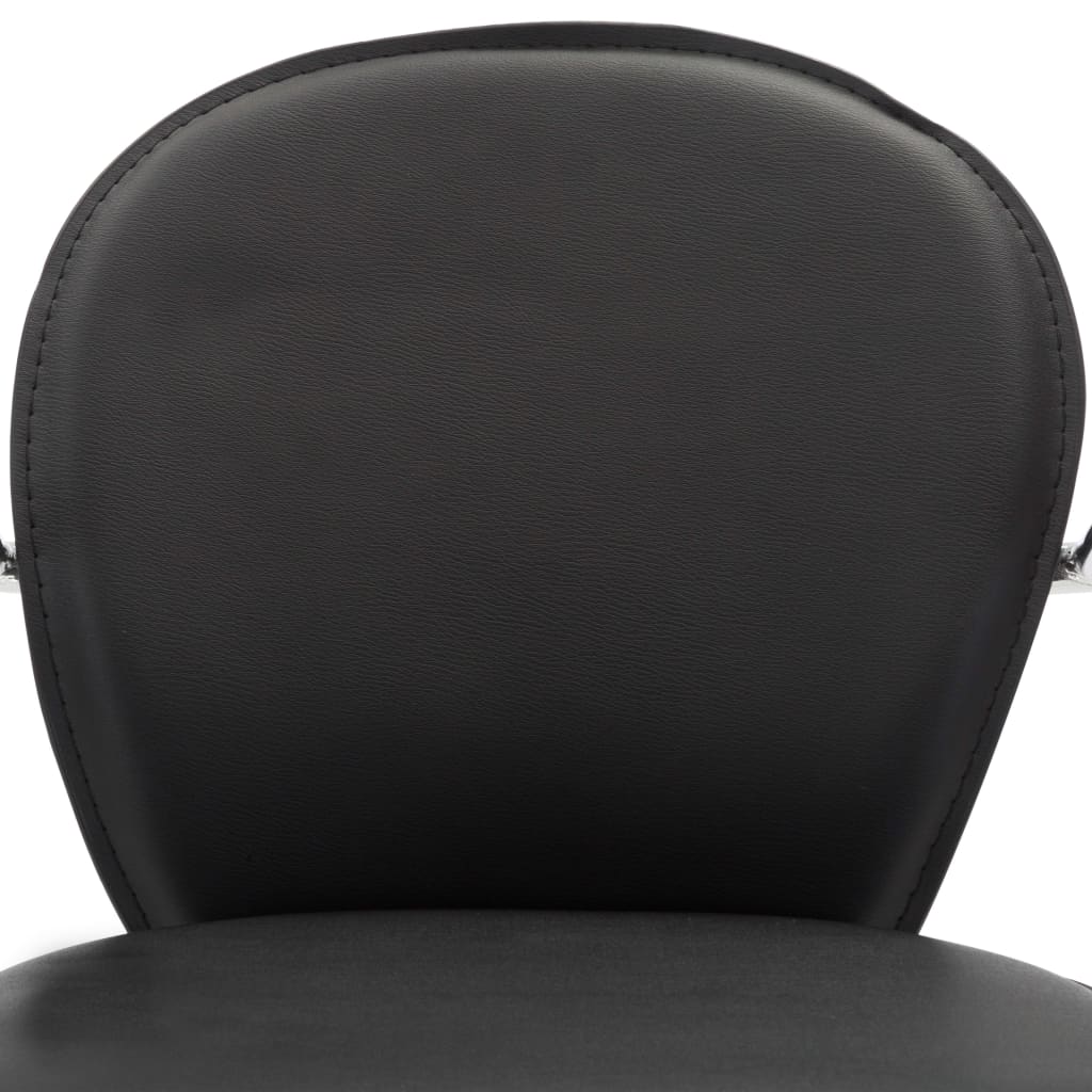 Taburetes De Cocina Reposabrazos 2 Uds Cuero Sintético Negro_5