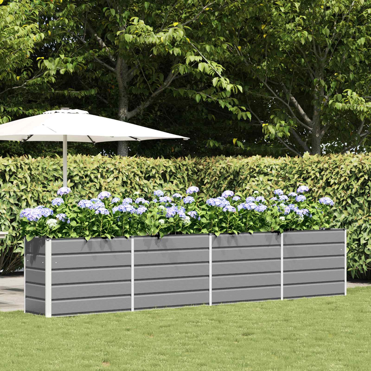 Jardinera Gris Claro 385 X 50 X 75 Cm Acero Galvanizado_1