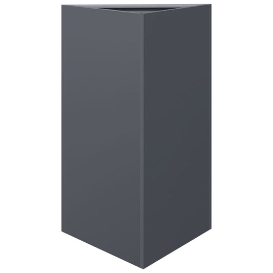 Jardinera Triangular Acero Gris Antracita 50x43x75 Cm_0