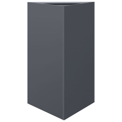 Jardinera Triangular Acero Gris Antracita 50x43x75 Cm_0