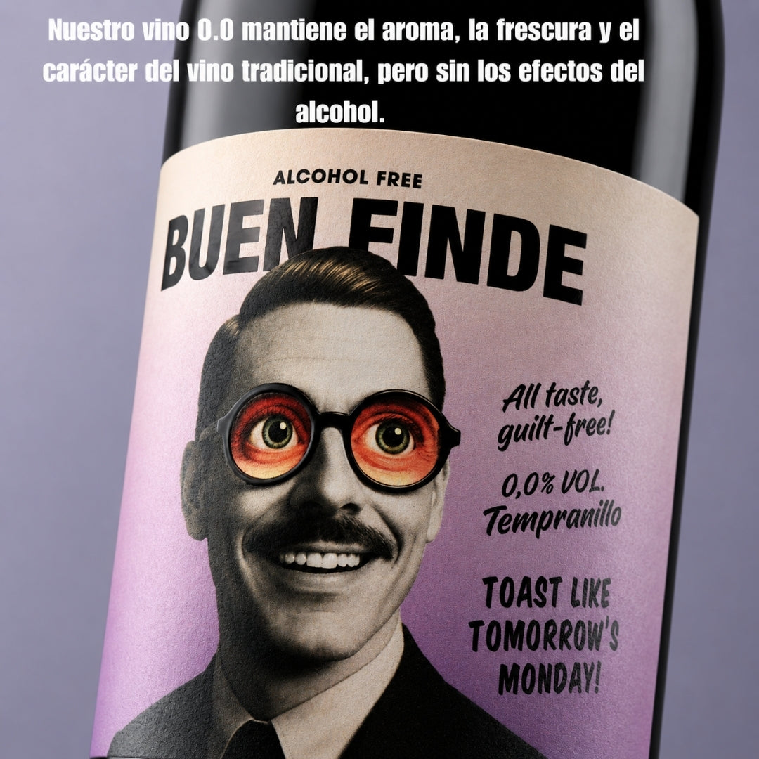 Vino Sin Alcohol 0,0% Tinto Tempranillo Pack 6 Botellas 750 Ml | Vino Tinto Desalcoholizado Equilibrado Y Afrutado_3