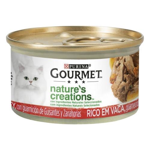 Embalagem de 24 mini filetes GOURMET Nature's Creations ricos em carne de bovino 85g