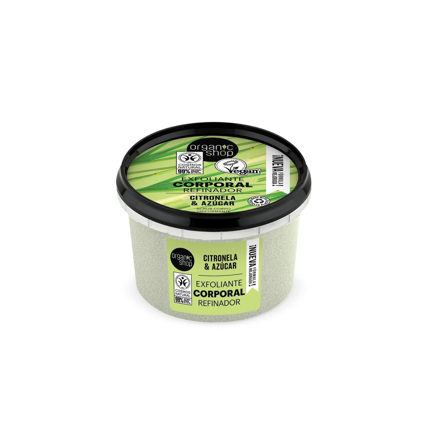 Esfoliante Corporal Refrescante de Citronela, 250 ml. Loja Orgânica