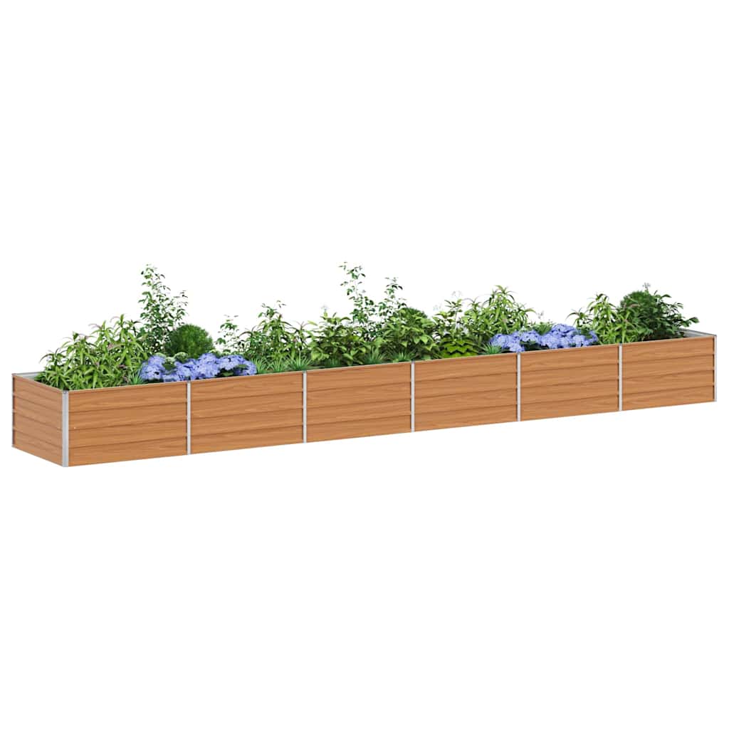 Arriate Elevado Marrón Claro 480 X 80 X 45 Cm Acero Galvanizado_2