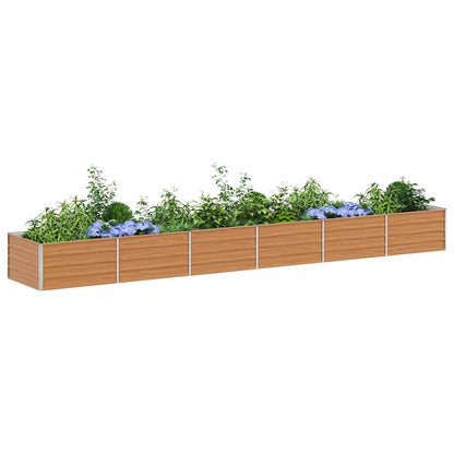 Arriate Elevado Marrón Claro 480 X 80 X 45 Cm Acero Galvanizado_2