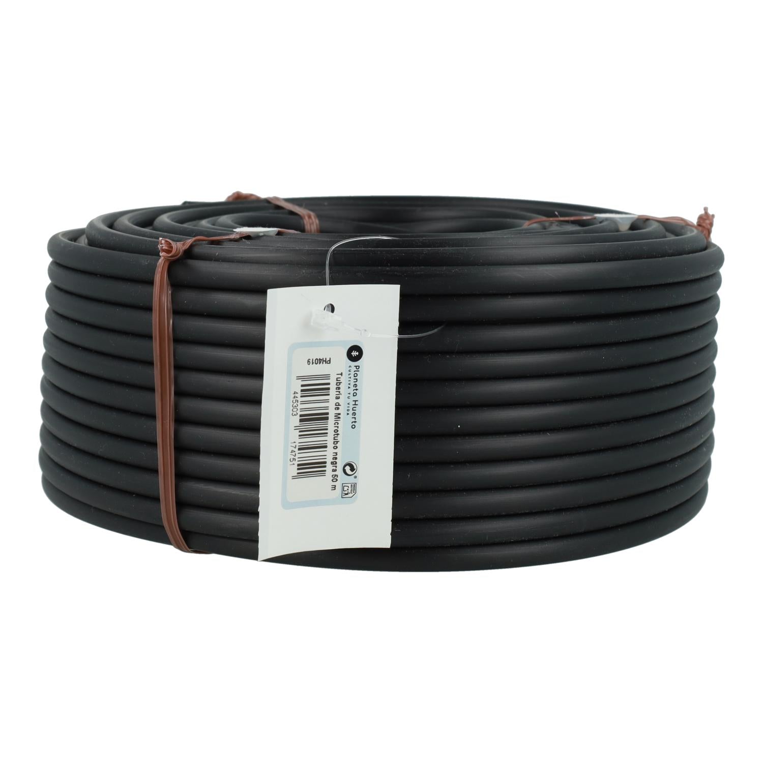 Tubo microtubo preto Ø 4 mm Planeta Huerto 25 m