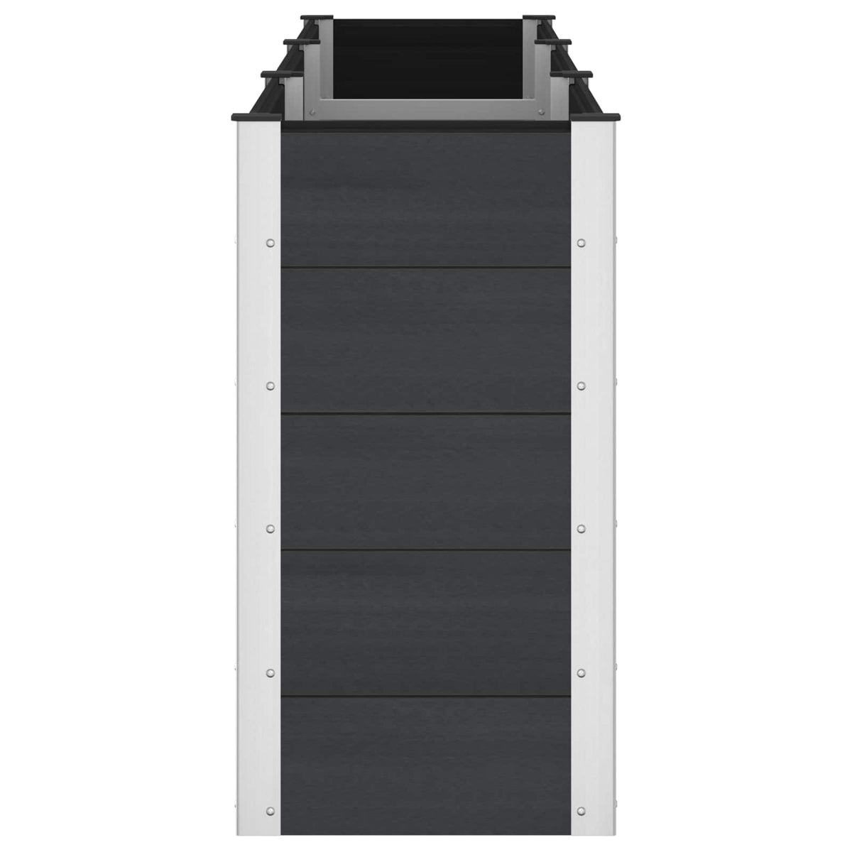 Arriate Elevado Negro 300 X 50 X 91 Cm Wpc Y Aluminio_3