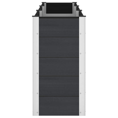 Arriate Elevado Negro 300 X 50 X 91 Cm Wpc Y Aluminio_3
