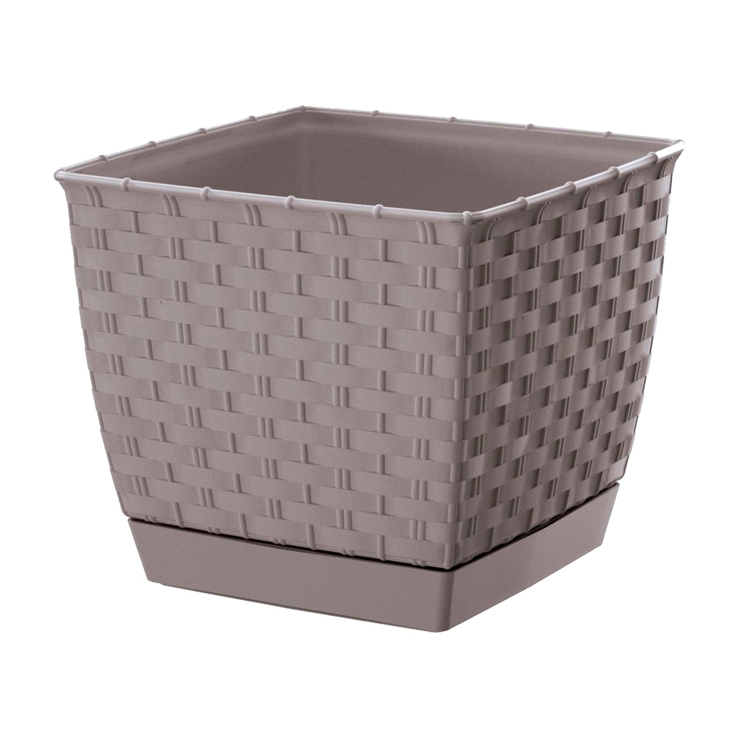 Maceta Ratolla Square 2,5l., Dimensiones (mm) 165x165x142, Color Mocca