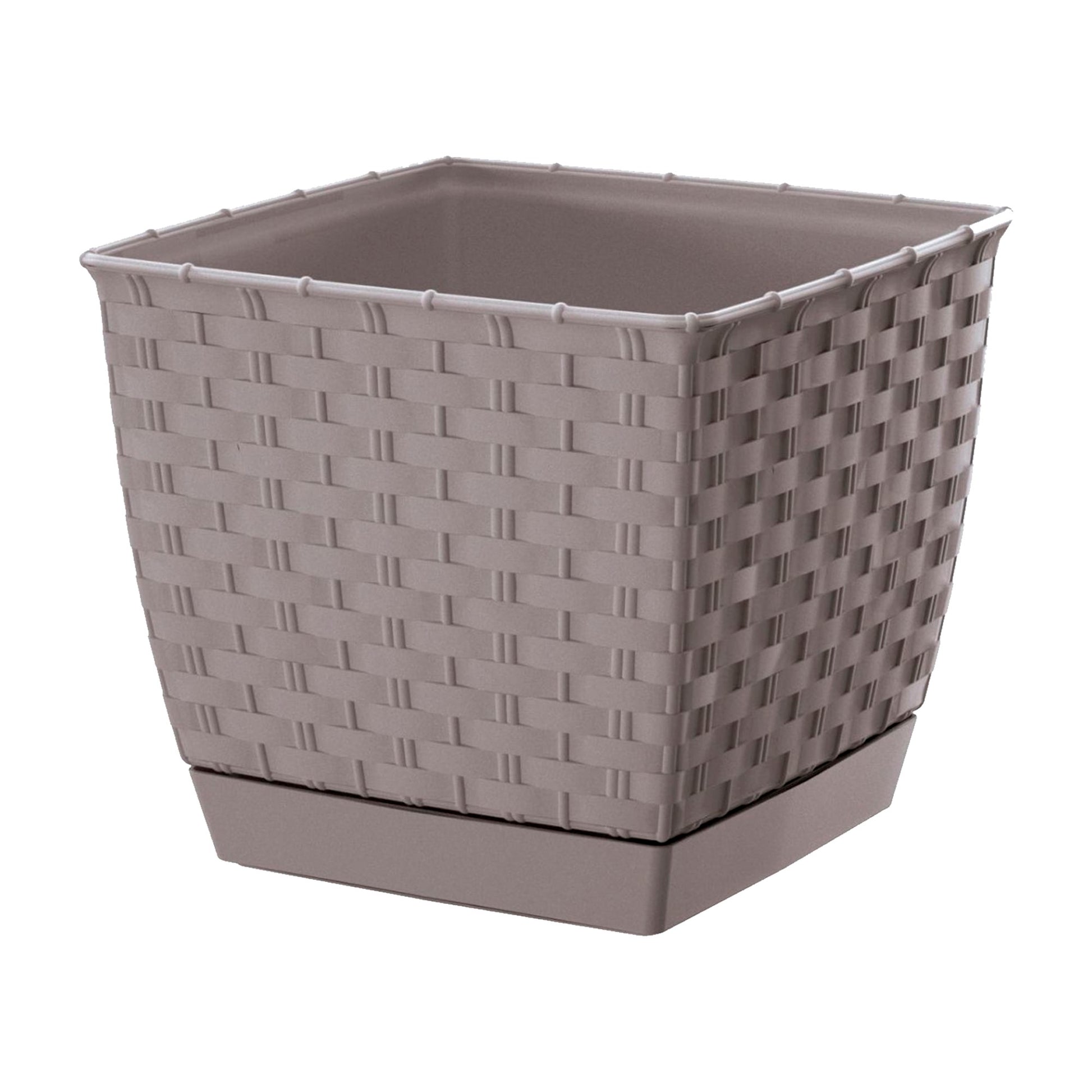 Maceta Ratolla Square 2,5l., Dimensiones (mm) 165x165x142, Color Mocca