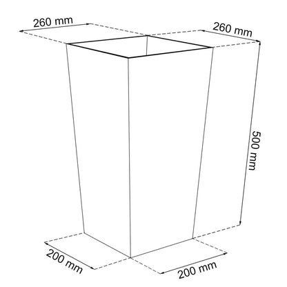 Macetero Zanvic Urbi 26,6 Litros De Plástico Fower Pot Con Interior Liner 27 X 27 X 50 Cm Blanco