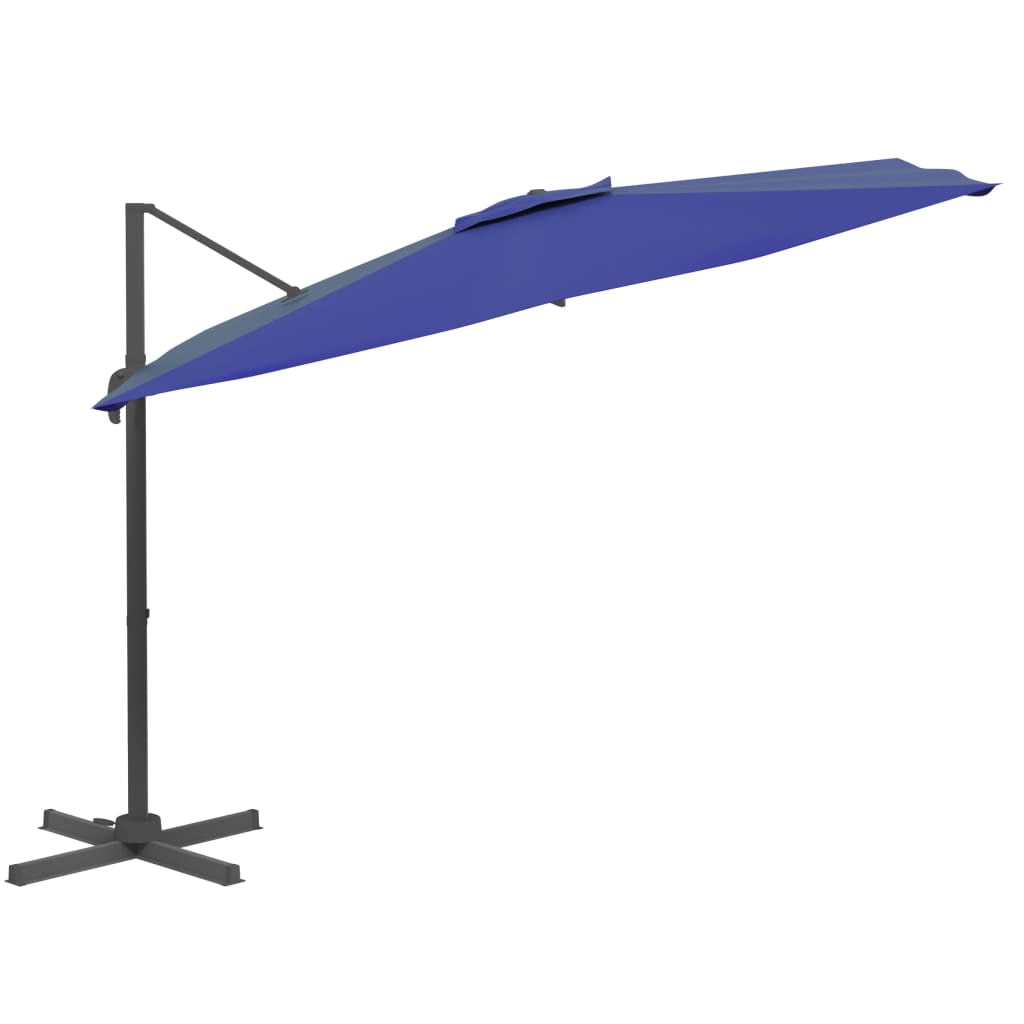 Vidaxl Sombrilla Voladiza Con Leds Azul Azure 400x300 Cm_4
