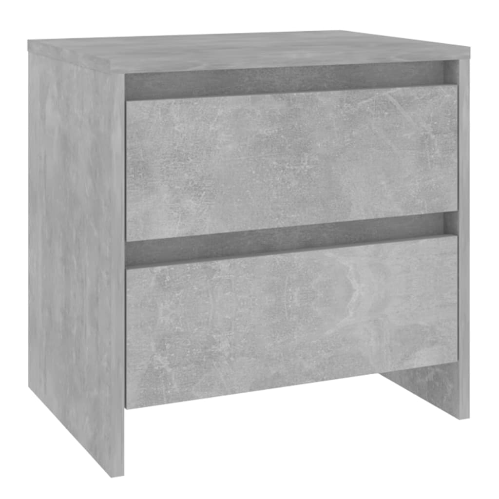 Mesitas De Noche 2 Uds Madera De Ingeniería Gris Hormigón_1
